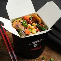 Удон с курицей и грибами в сливочном соусе в Coffee Panda