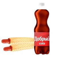 2 Мега Френч-дога 2*220 г и Напиток Добрый cola газ 1 л в Stopexpress