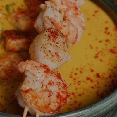 Суп-пюре из тыквы с морепродуктам в Kish-Mish по цене 730 ₽