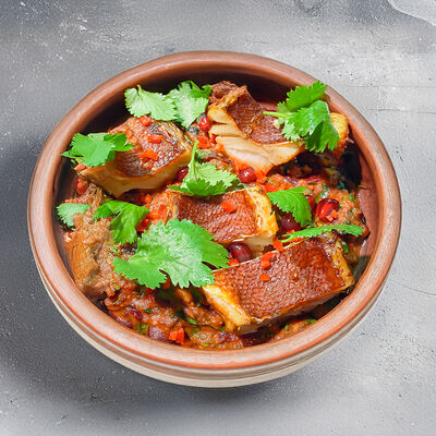 Лобио с копченым окунем в КрабыКутабы по цене 1000 ₽