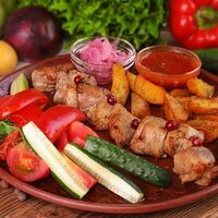 Мясо по-мещански в Белорусская хата