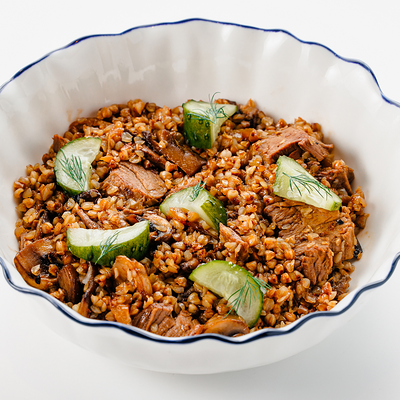 Греча с кабаном и грибами в Причал по цене 790 ₽