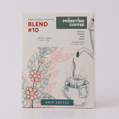 Кофе в дрип-пакетах espresso blend №10 в PRIMETIME по цене 610 ₽