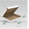 Коробка для пиццы 40 х 40 х 4.5 см, из микрогофрокартона трехслойного, самосборная белая, 35 шт. в Ченто пицца М7 по цене 10400