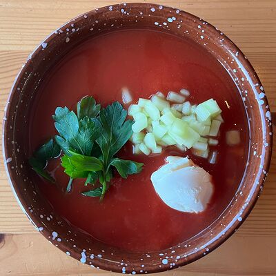 Крем-суп из копченых томатов с фетой в Sofa&par по цене 310 ₽