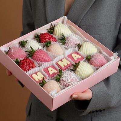 Клубники в шоколаде Мама (13 шт.) в Luna-Клубника в шоколаде по цене 3900 ₽