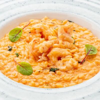 Орзотто с креветками в Чили пицца по цене 720 ₽