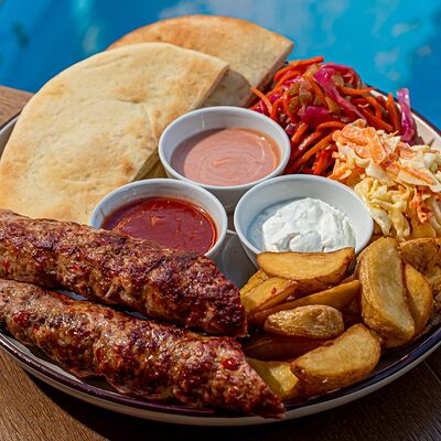 Люля-кебаб Аля Русъ с гарниром в АЛЯ РУСЪ по цене 620 ₽