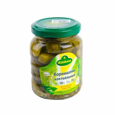 Корнишоны Kuhne коктейльные консервированные в Азбука Вкуса Экспресс Меню по цене 262 ₽