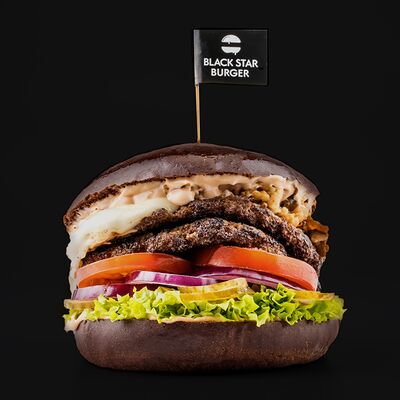 Бургер Грибной Black Angus двойной в Black Star Burger по цене 860 ₽