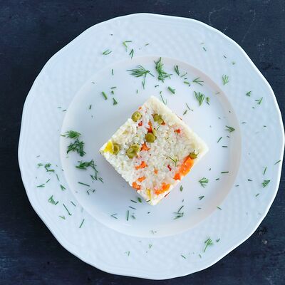 Рис отварной с овощами в Хинкальная по цене 290 ₽