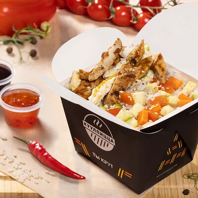 Вок Премиум-рис с курицейв Шаурма Куулпицца по цене 589 ₽