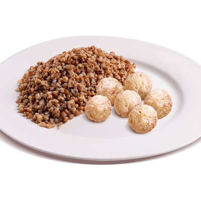 Гречка с 6 фрикадельками в Сковородовна по цене 270 ₽