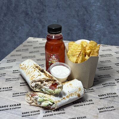 Шаверма мини + картошка + морс в Кебаб по цене 529 ₽