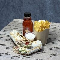 Шаверма мини + картошка + морс в Кафе Кебаб