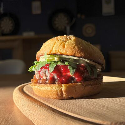 Скандинавский бургер в Geografia по цене 490 ₽