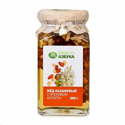 Мёд акациевый ассорти из орехов в Азбука Вкуса Экспресс Меню по цене 612 ₽