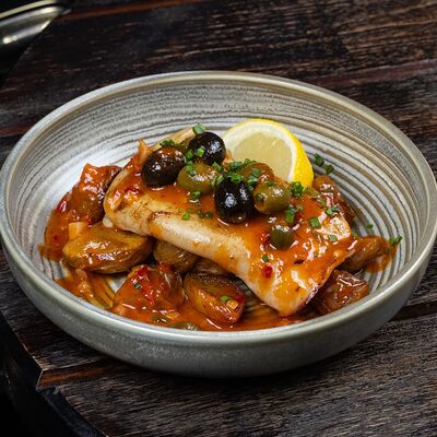 Кальмар с молодым картофелемв Tangiers Lounge по цене 970 ₽