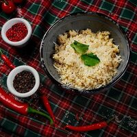 Сливочный булгур с пармезаном в Harats pub