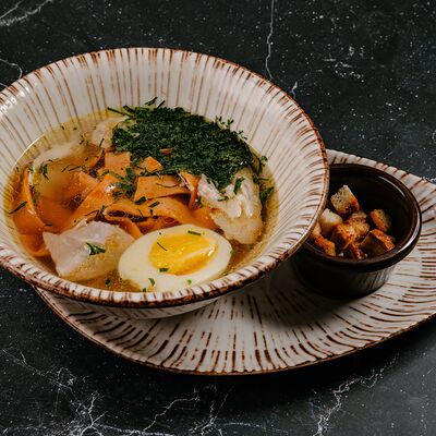 Куриный бульон с домашней лапшой в Бумбараш по цене 450 ₽