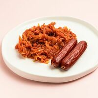 Колбаски с тушёной капустой в Кекслав