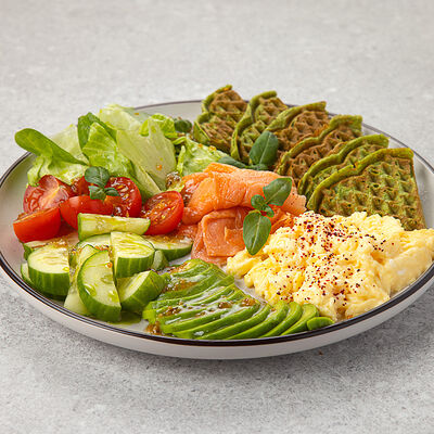 Норвежский завтрак в Vaffel Норвежские вафли, завтраки, кофе по цене 790 ₽