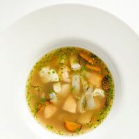 Уха по-северному с лососем и палтусом в Aga