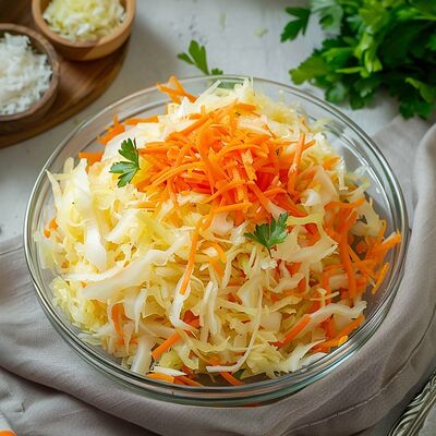 Капуста квашеная с зеленью в Море обедов по цене 80 ₽