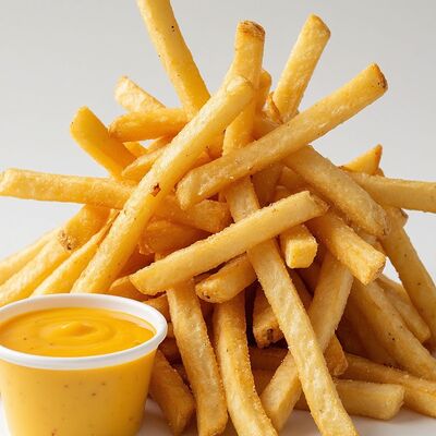 Фри со вкусом сыра и сырным соусомв Братья Grill по цене 675 ₽