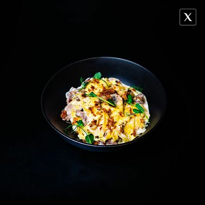 Паста Тальятелле с курицей и перечным соусом в Хука Холл по цене 1160 ₽