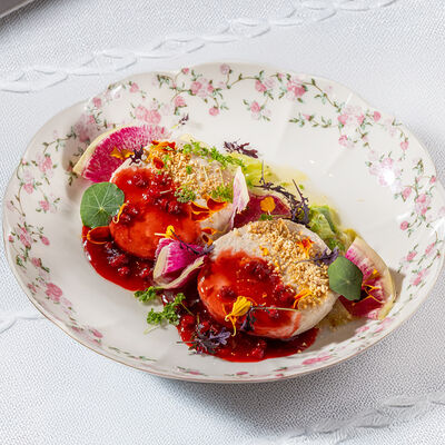 Котлеты из кролика с жареной капустой в Lores по цене 990 ₽