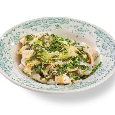 Тальятелле с лесными грибами и куриным филе в Bimi Vita по цене 610 ₽