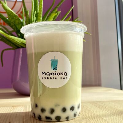 Бабл милкшейк ванильная матча в Manioka bubble tea bar по цене 500 ₽