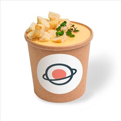 Крем-суп сырный с микрозеленью в KOSMOBOX по цене 249 ₽