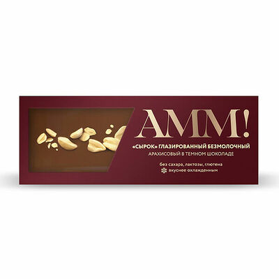 Сырок глазированный Amm! безмолочный арахисовый в темном шоколаде в Азбука Вкуса Экспресс Меню по цене 153 ₽