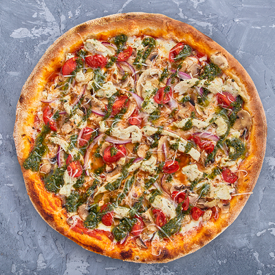 Курица с грибами и песто в Пицца у слона по цене 1200 ₽