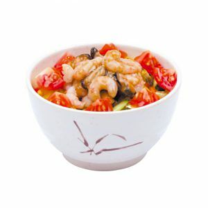 Теплый салат с мидиями и креветками в Суши ЭДО по цене 780 ₽