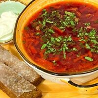 Борщ с копченостями в Marfino Delivery