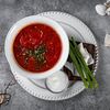Борщ с говядиной, бородинской гренкой в The рыба по цене 730