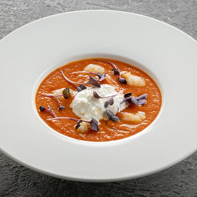 Биск с креветками и страчателлойв Шато Винтаж по цене 780 ₽