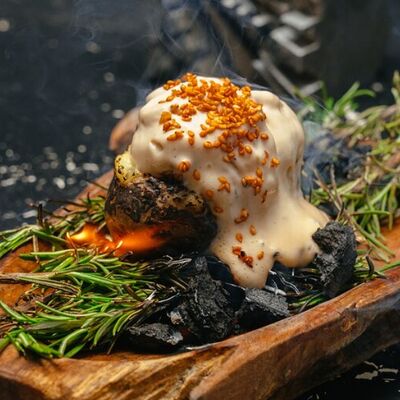 Жжёный картофель, угорь, мусс в Галки по цене 970 ₽