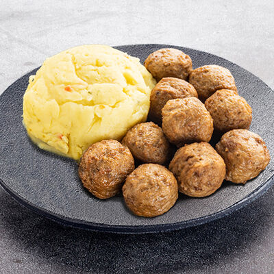 Фрикадельки с гарниром на выбор в Теремок по цене 489 ₽