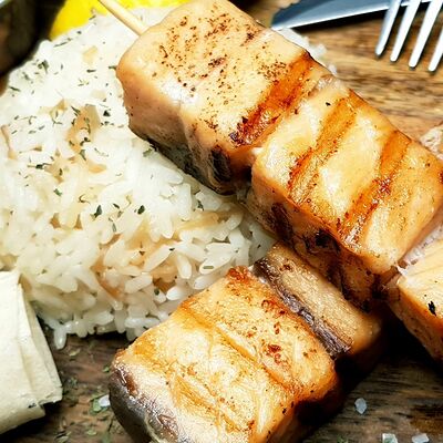 Шашлык из семги в Travel Рестобар по цене 890 ₽