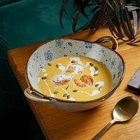 Тыквенный крем-суп с креветками в Гастробар Библиотека