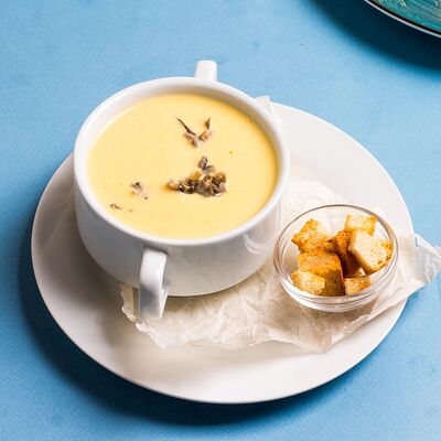 Сырный крем-суп в Паблик Бар по цене 140 ₽