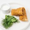 Блинчики с курицей, шпинатом и грибами в Волконский по цене 585