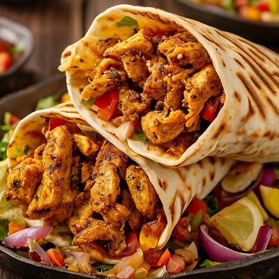 Шаурма двойная с курицей в Рай вкуса по цене 370 ₽