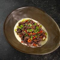 Спагетти из говядины-гриль, соус Качо э пепе в Рестобар Гриль 39