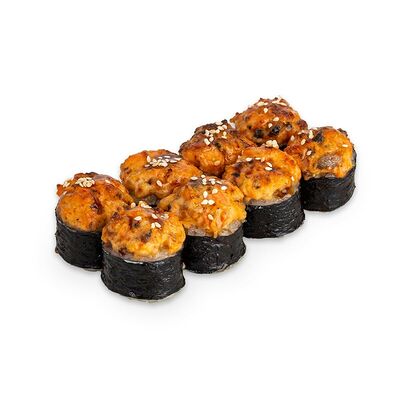 Запеченный ролл с угрем и курицей в Румянцев по цене 429 ₽
