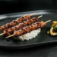 Кушияки из куриных сердечек в Wok café